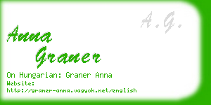 anna graner business card